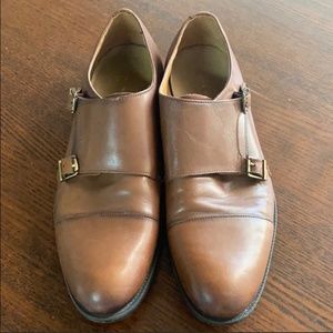 Zara Mens Monk Strap Leather Dress Shoes